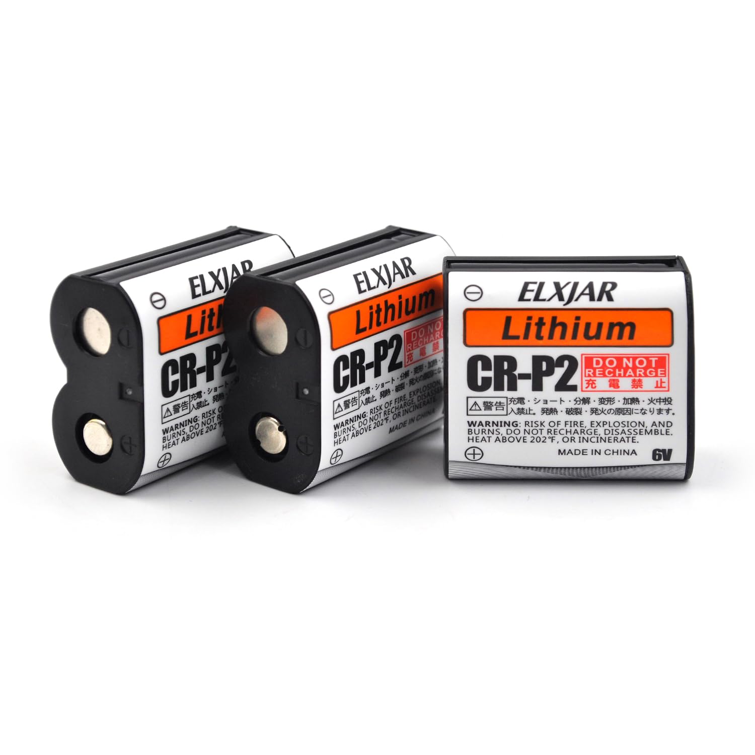 (3-Pack) 6V 1500mAh CR-P2 Lithium Photo Battery Replacement for 223A 2CR-P2 EL223AP DL223A Cameras and Flash Units