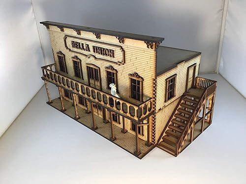 Miniatura 4 de Bella Union Hotel Saloon Brothel 28mm Terrain Kit Tombstone Desperado Legends Western Wild West Building RPG