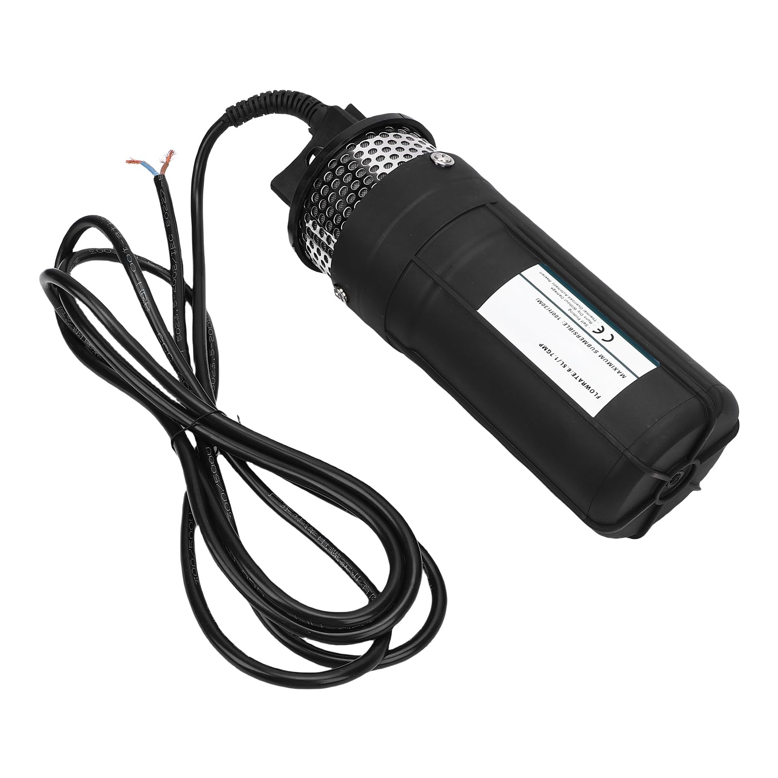Solar-Tauchpumpe, 96 W, 1,7 GPM, Tiefbrunnenpumpe, Edelstahlpumpe mit 230 Fuß Hub, 100 Fuß Tiefe, Ideal für Bewässerung, Industrie, Bewässerung, Gewächshaus, Teichbelüftung (DC24V)