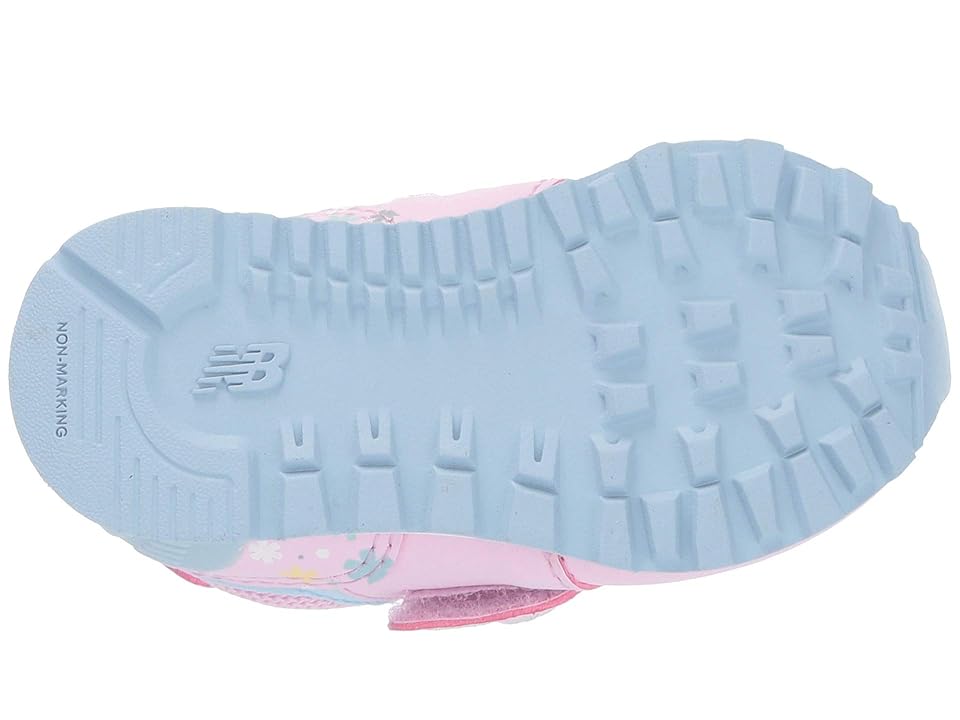 

New Balance Kids 574 Spring Flowers (Infant/Toddler) (Crystal Rose/Summer Sky) Girls Shoes, Pink