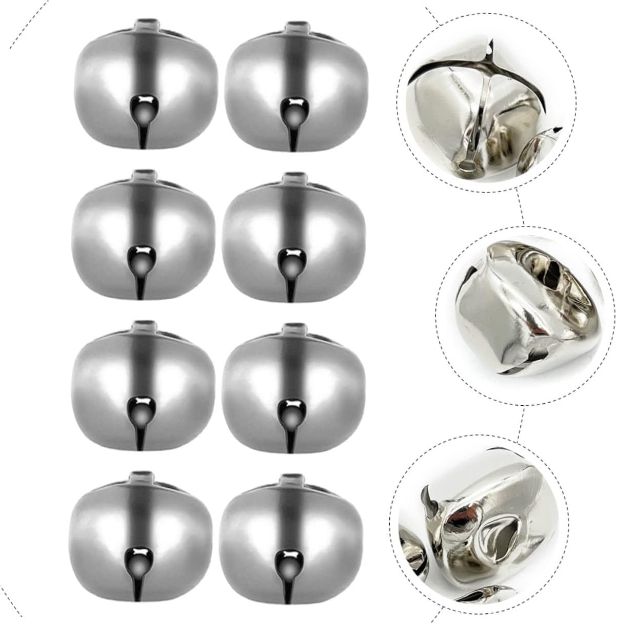 Angoily 60pcs Multi-Function Small Bells Decorative Craft Bells for Christmas Tree and Projects for Festive Decorations and Wrapping