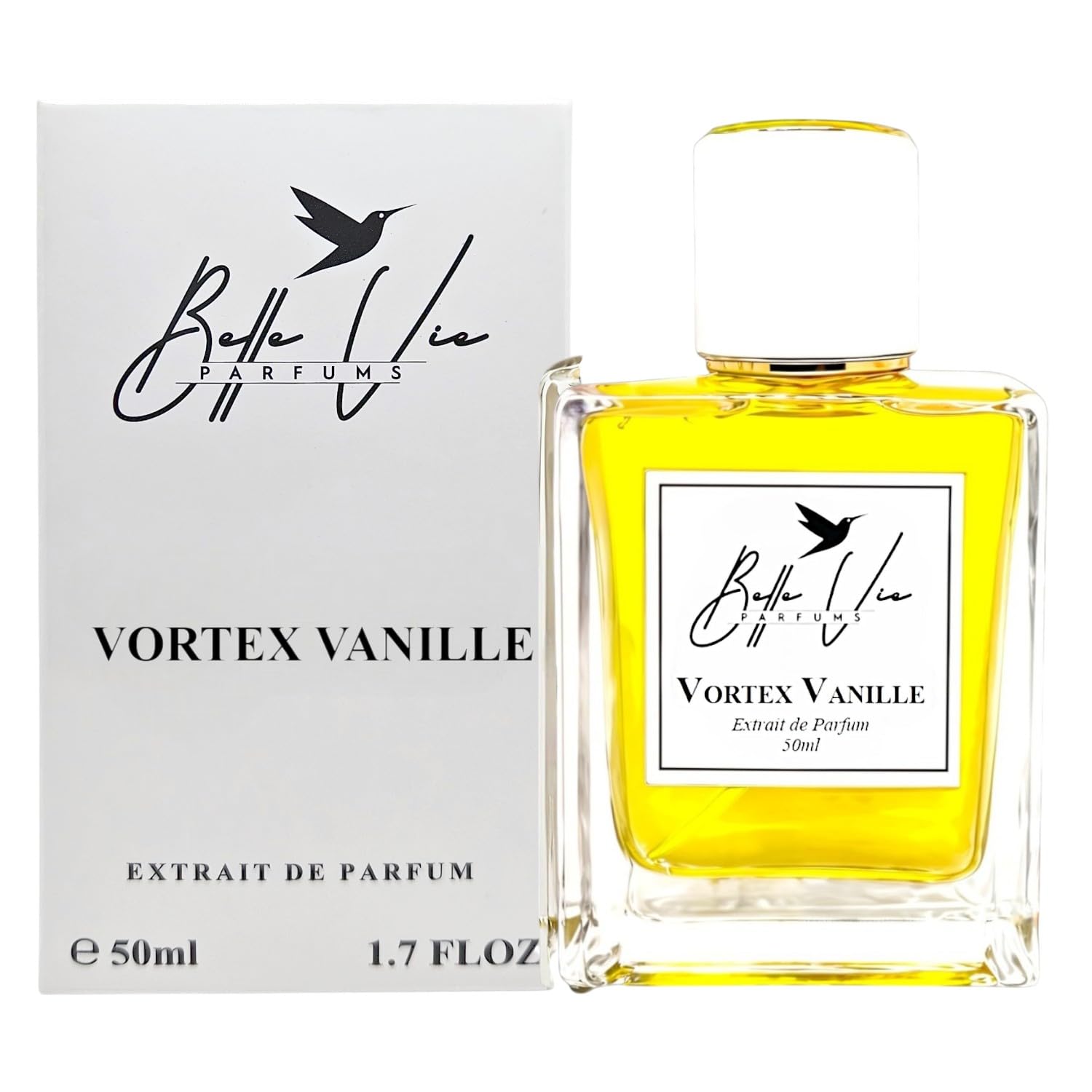 Belle Vie Parfums VORTEX VANILLE | Unisex Parfüm für Damen und Herren | 50ml | exklusives Unisex Parfüm mit Bitterorange, Vanille und Monoi-Öl | Extrait de Parfum | Herrenduft | Damenduft