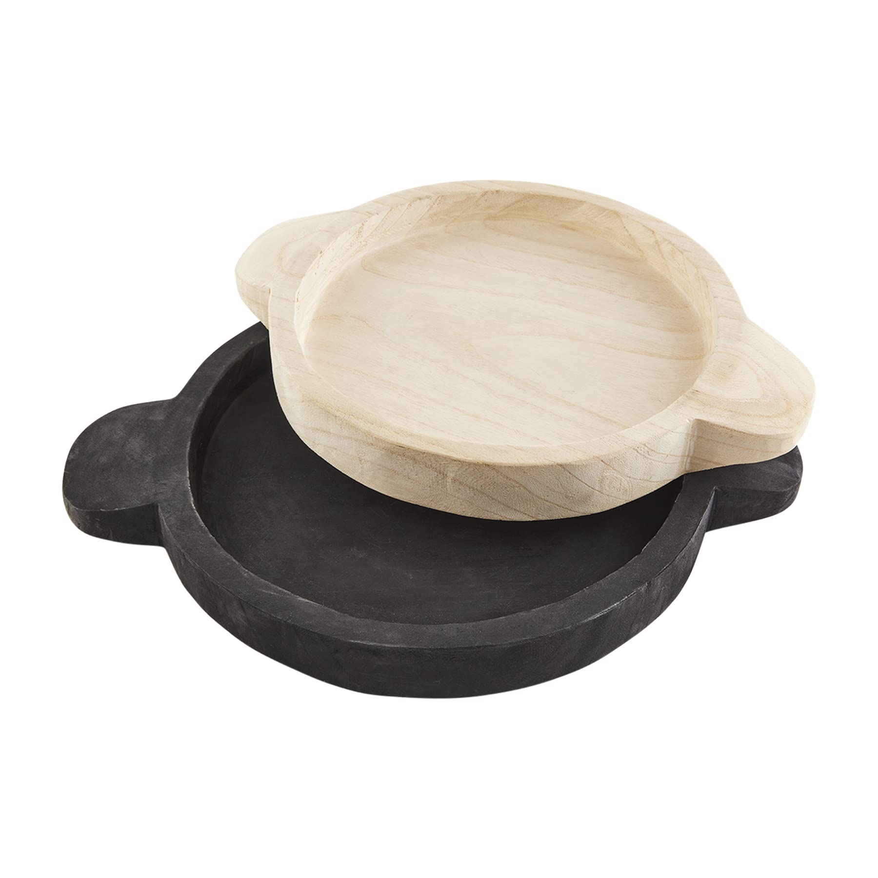 Plateaux en bois noir Paulownia pour ranger et styliser votre table basse