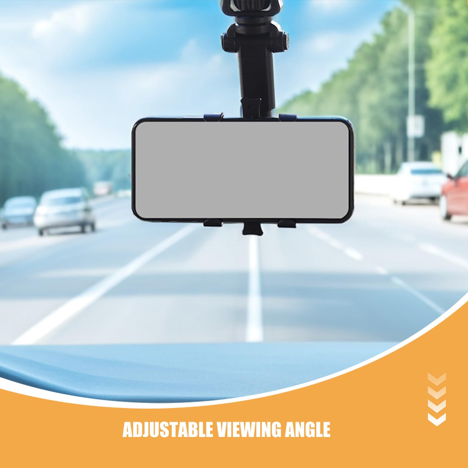 Uonlytech Supporto per Telefono per Auto 2 Pezzi Clip Regolabile e Girevole per Specchietto Retrovisore Accessorio Multifunzione Compatibile Smartphone Installazione Rapida per Veicoli e