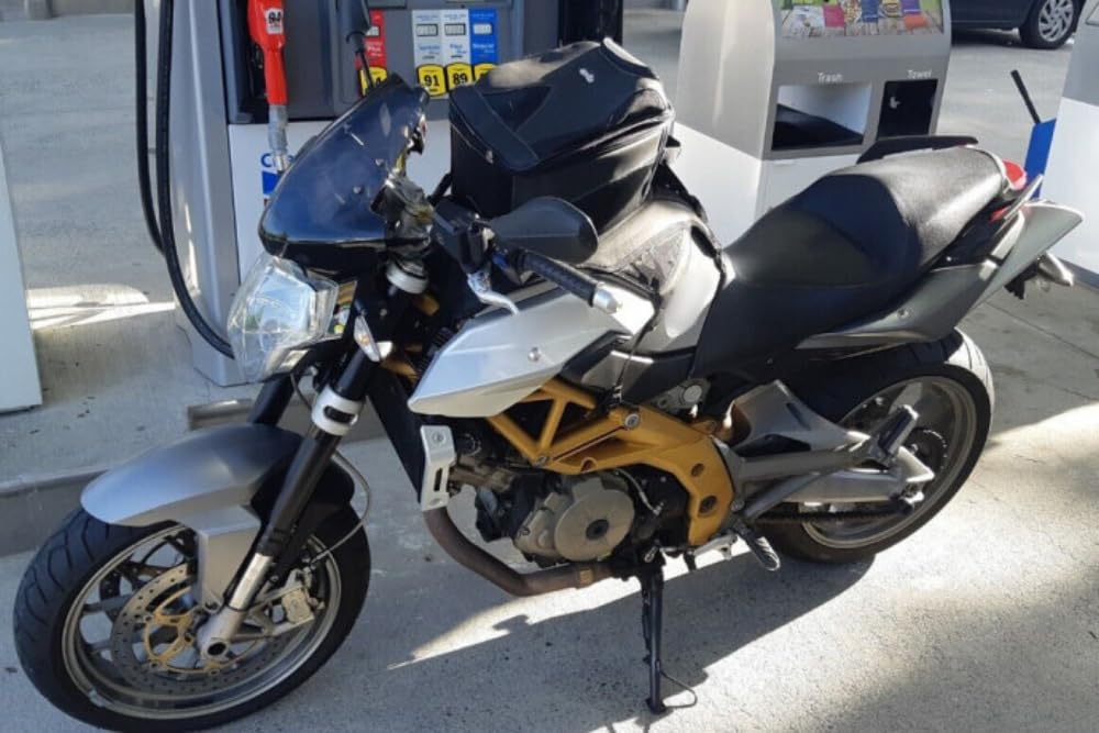 avdb-moto Szyba/Deflektor wiatru kompatybilny z APRILIA Shiver 750 2007-2016, Shiver 900 2017-2021 Z poliwęglanu (Czarny Podwójna krzywizna)