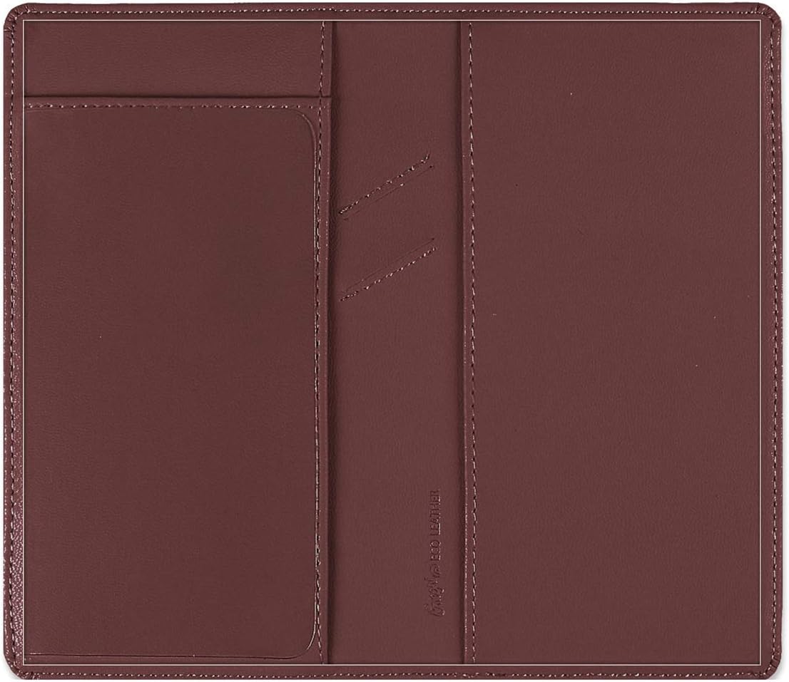 IKEPOD Leather Checkbook Cover for Men Women RFID Blocking by GNEGNI