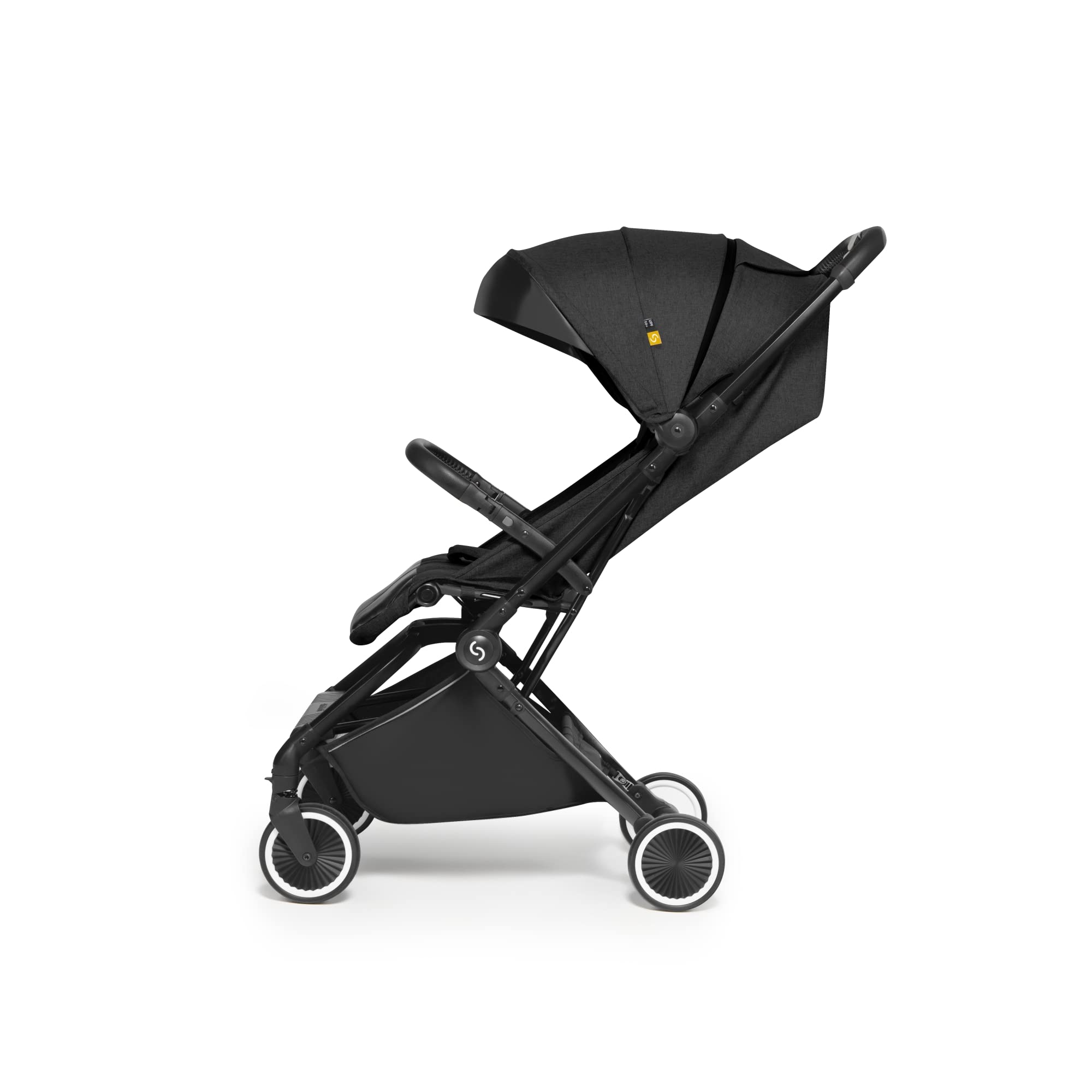 skiddoü poussette hamac pour enfant Espoo poussette pliable poussette canne pour enfant, structure légère en aluminium pliable d’une seule main, petite poussette de voyage, compacte, Noir