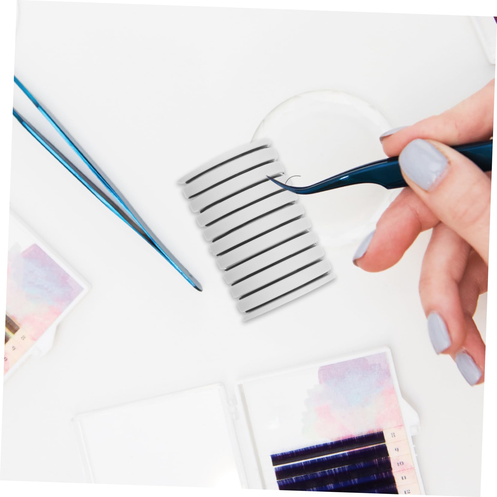 Adhesivas Autoadhesivas Para Pestañas Cajas Impermeables Y Resistentes Sudor Adhesivo Práctico Para Extensiones De Pestañas Repetido 3 Cajas*4