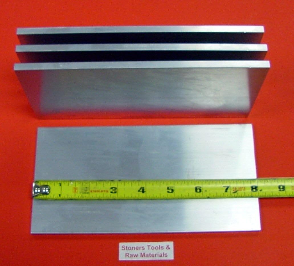 4 Pieces 3/8" X 6" 6061 FLAT BAR 8" long .375" Plate Mill Stock T6511 L8