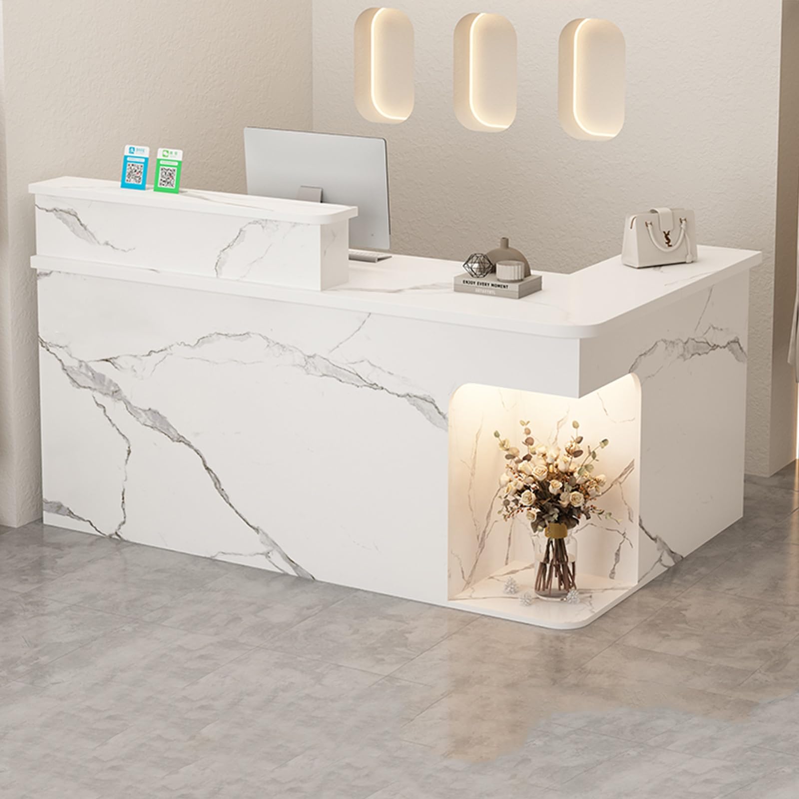 Bureau de réception moderne pour salon et magasin – Design élégant, parfait pour tout espace commercial, mobilier fonctionnel et durable