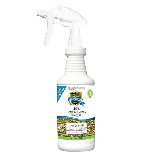 Natural Armor Concentrado de fuerza industrial con 45% de vinagre, extra fuerte, 9 veces más fuerte que el vinagre normal (32 onzas de galón)