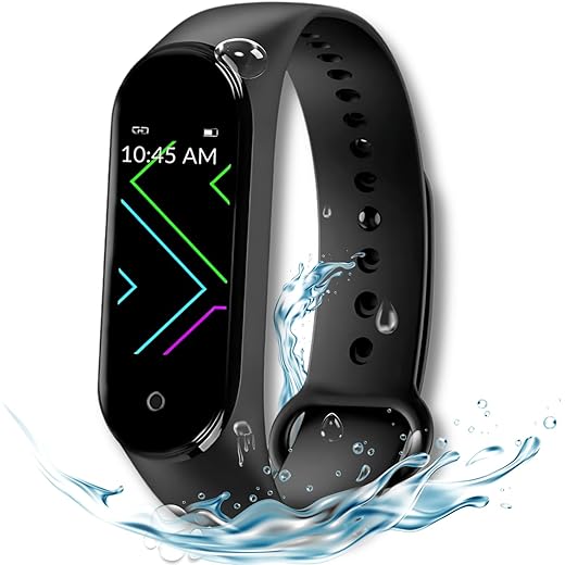 Elevea ???????? ???????????????????? ???????????????????????????????? M10 Smart Fitness Band, Heart Rate Sensor & Sleep Monitor, OLED Bluetooth Wristband Waterproof Sports Health Activity Tracker for Unisex