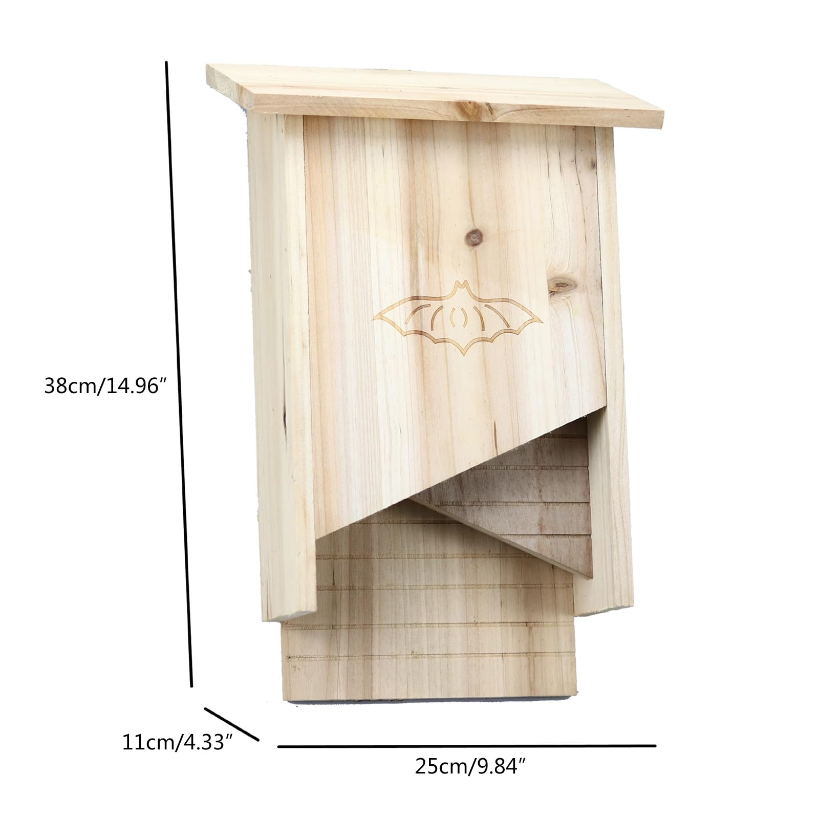 FOLODA Bat Box Classica Doppia Camera Bat House Fuori Bat Box per esterni Durevole e facile da installare Rifugio per pipistrelli