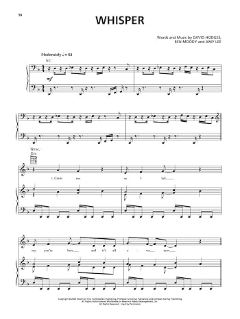 Evanescence Fallen | Piano, Vocal and Guitar Sheet Music Songbook | Artist Collection with 11 Rock Hits from the 2003 Album | Music Book for Singers and Pianists | Softcover Edition