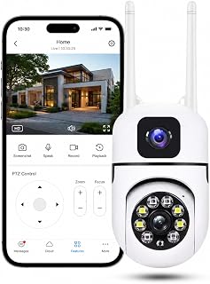 MacCam 4+4MP Smart WiFi PTZ CCTV Camera for Home Outdoor | 360° View | Color Night Vision | Two Way Audio | Wireless Secur... Price In India