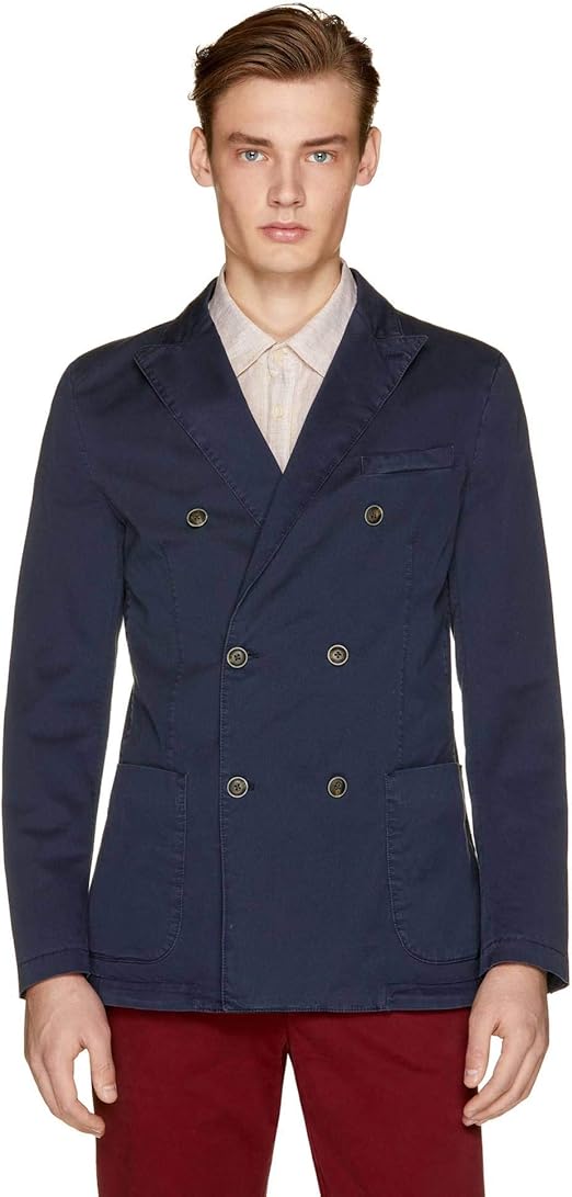 Amazon ユナイテッドカラーズオブ ベネトン アウター ダブルブレストジャケット メンズ ネイビー 46 国内m コート ジャケット 通販