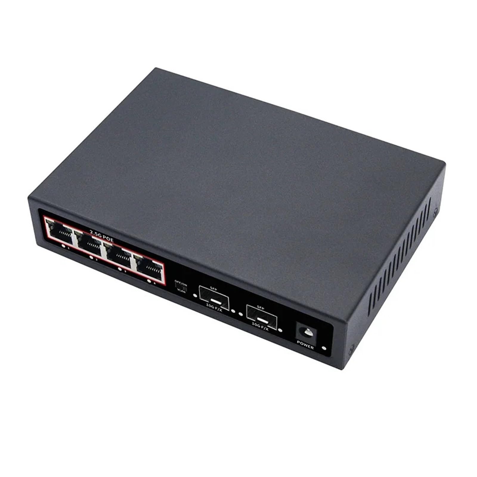 OSHZIKJII RJ45 Ethernet Switch 2.5Gbe 10G s-f.p+ Multi-gig Network Switch with for Uplink Unmanaged Plug and Play(Switch with A/.U Plug)