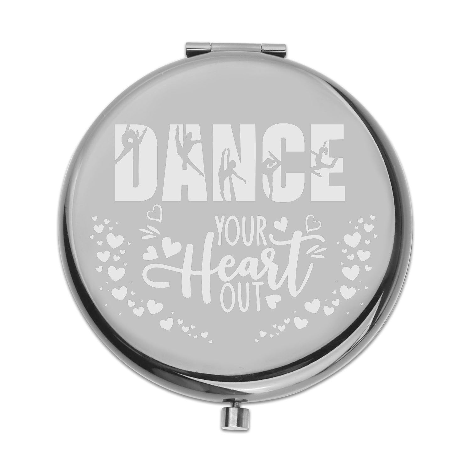 PLITI Dance Compact Mirror Dancer Gift Dance Teacher Appreciation Gift Dance Your Heart Out Inspirational Pocket Mirror (dance heart out CMbl U)