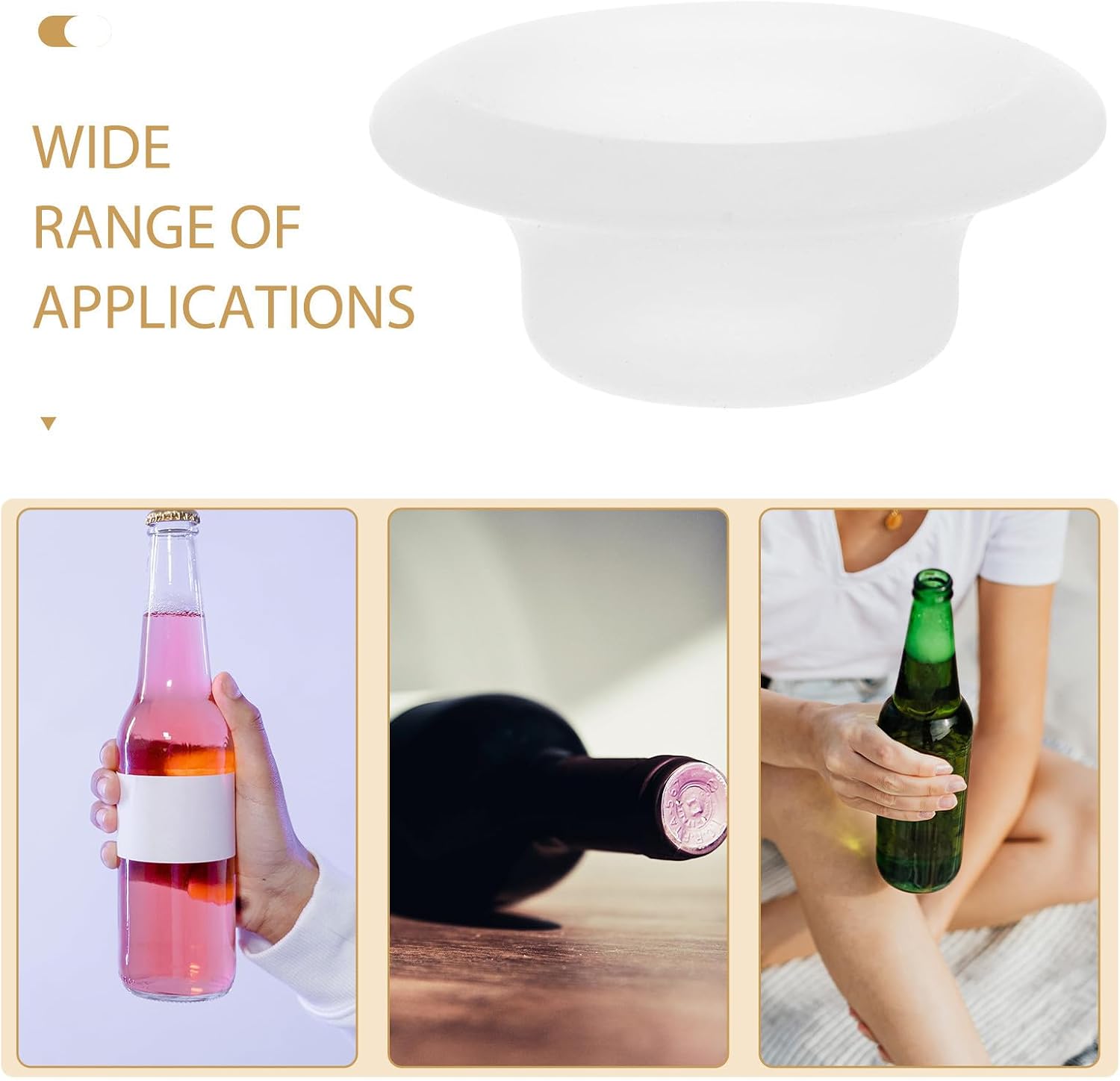 10pcs White Silicone Swing Bottle Seal Gaskets Lightweight Leak-proof Replacement Gaskets for Home Brew Beer Bottles Swing Closure Seal
