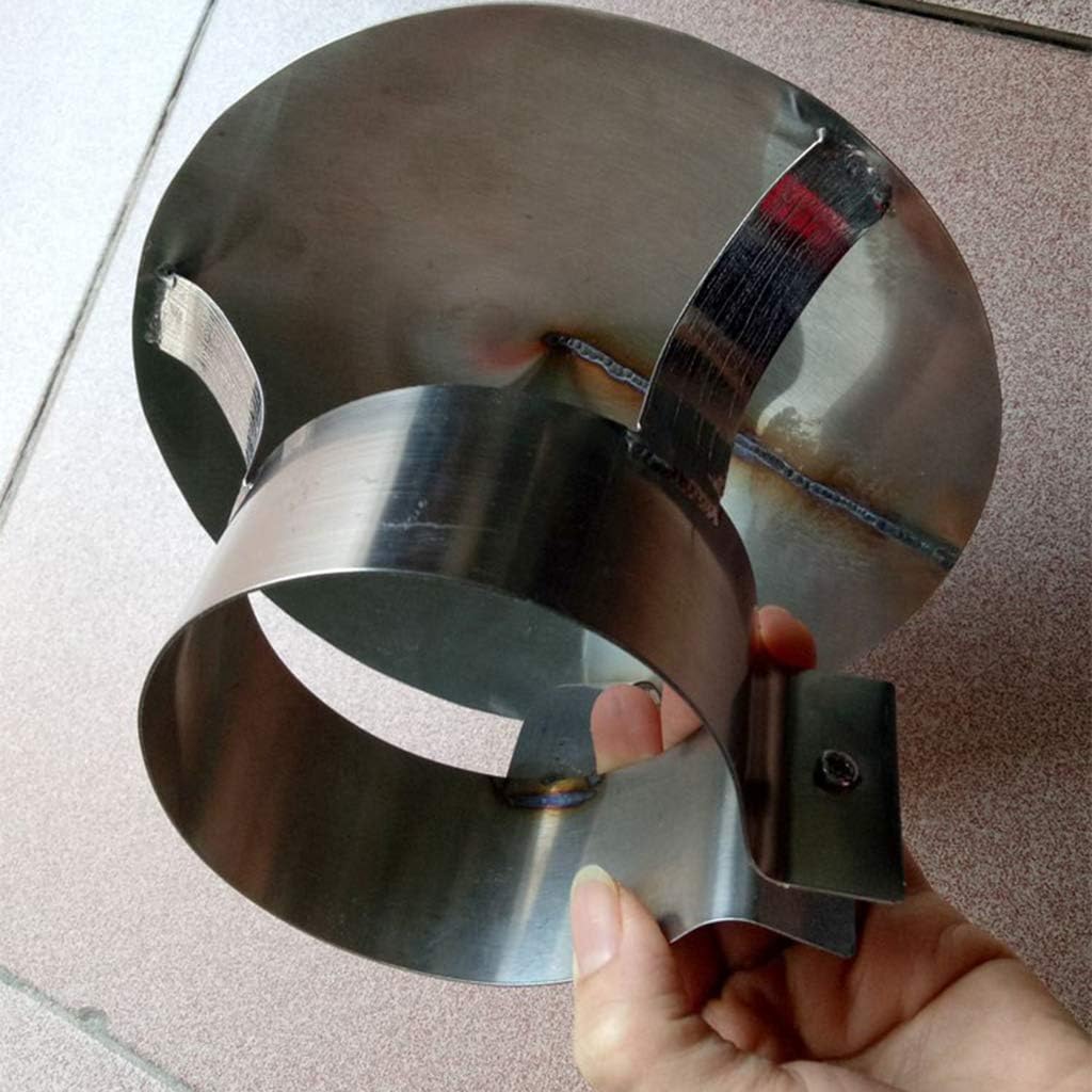 Chimney Cover, Stainless Steel Chimney Cowl, Pipe Rain Cover Protector Cap Ending Roof Cowl for Ducting Ventilation Cap Rain Hat Hood Adjustable Hoop Tool