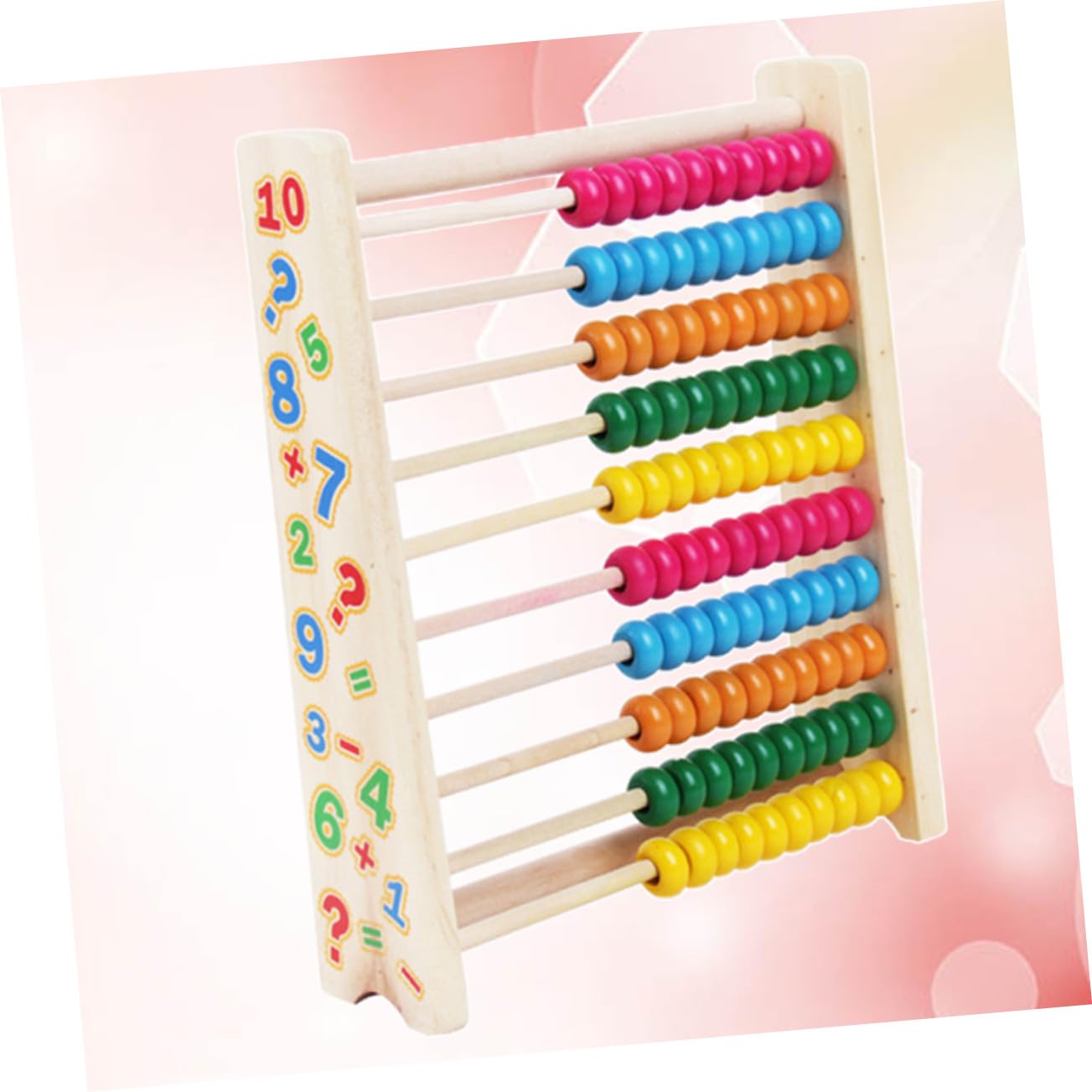 Ábaco para Niños de Madera 10 Niveles Colorido Marco de Cálculo Educativo Juguetes Matemáticos Infantiles Educación Temprana Desarrollo Intelectual Color Aleatorio