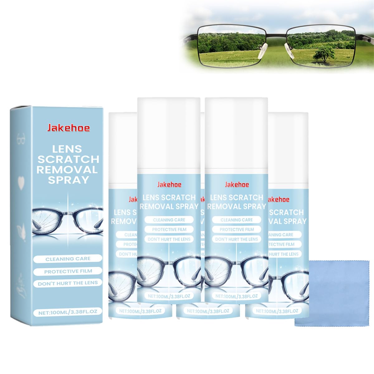 Kit de reparación de lentes para ojos, para gafas, cámaras, lentes y pantallas (5 unidades)