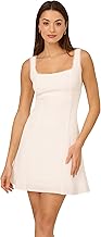 Adrianna Papell Womens Scallop Scuba Short Dress