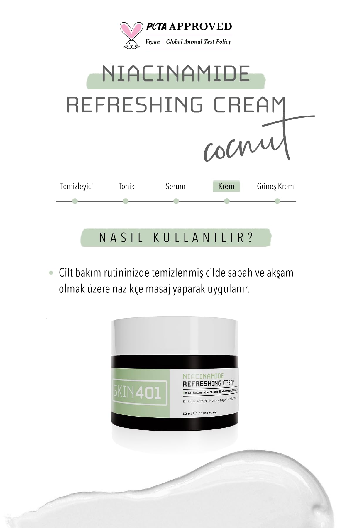 Skin401 Niacinamide Canlandırıcı ve Aydınlatıcı Krem 50ml