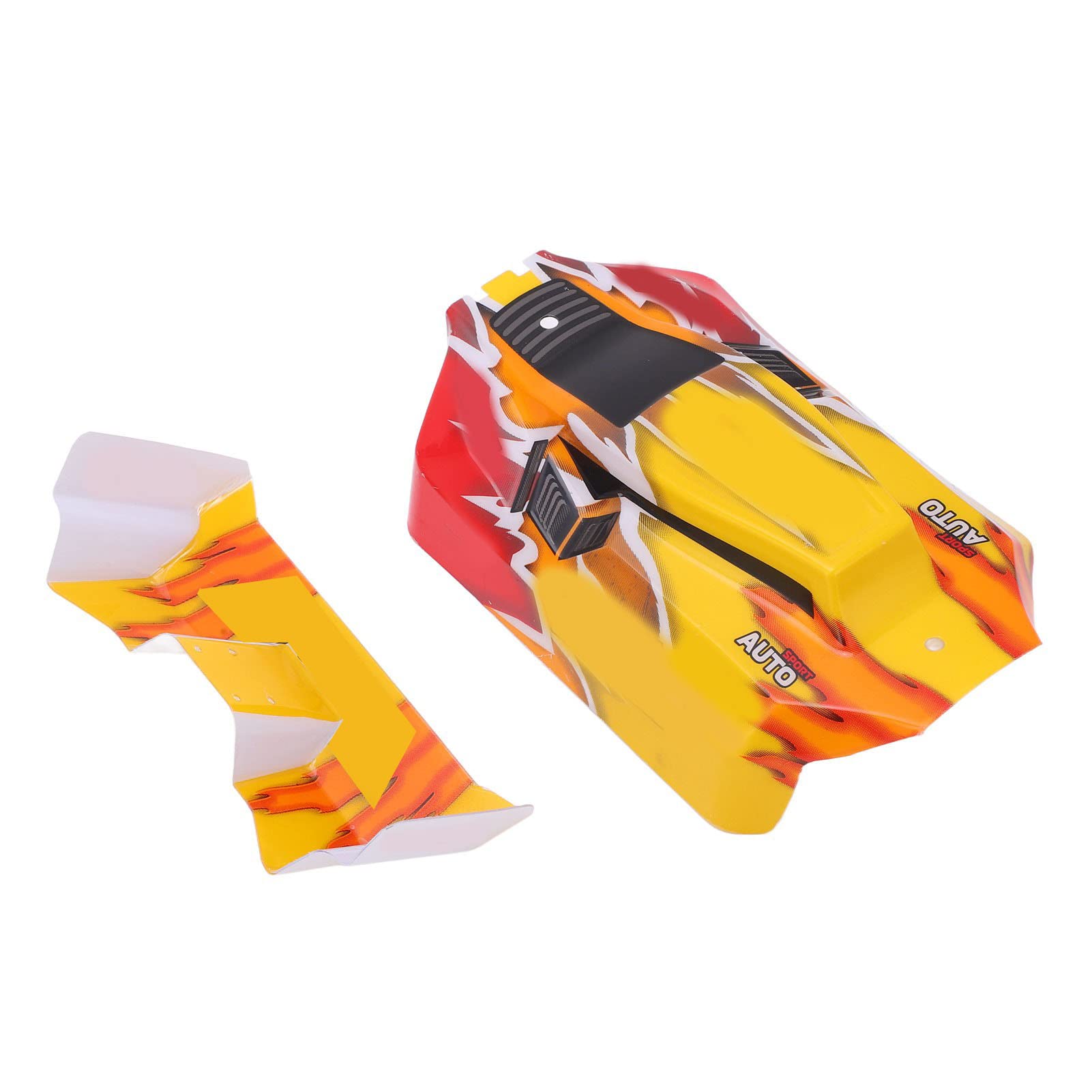Carcasa De Carro RC Con Aleta Trasera Para Wltoys 144001 – Recambio De PVC Para 1/14, Roja