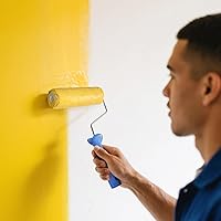 Vista 7 de Cubiertas de rodillo de pintura de microfibra Yaxa Basics, para acabado suave, 9 x 3/8 pulgadas, paquete de 6