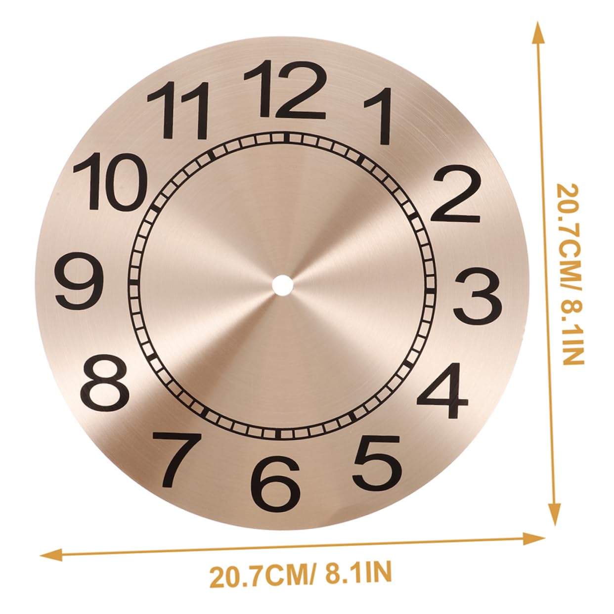 Garneck 2 Pièces Cadrans D'horloge Murale Ronds en Aluminium pour Mécanisme Horloge à Monter Soi-même, Résistants à l'usure, pour Projets DIY Cuisine
