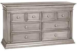 Vienna Six Drawer Double Dresser in Ash Grey