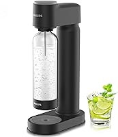 Philips ADD4901BKOQ Sparkling Water Maker with Quick Twist 1L BPA-Free Bottle - Soda Streaming Machine, 60L CO2 Compatible