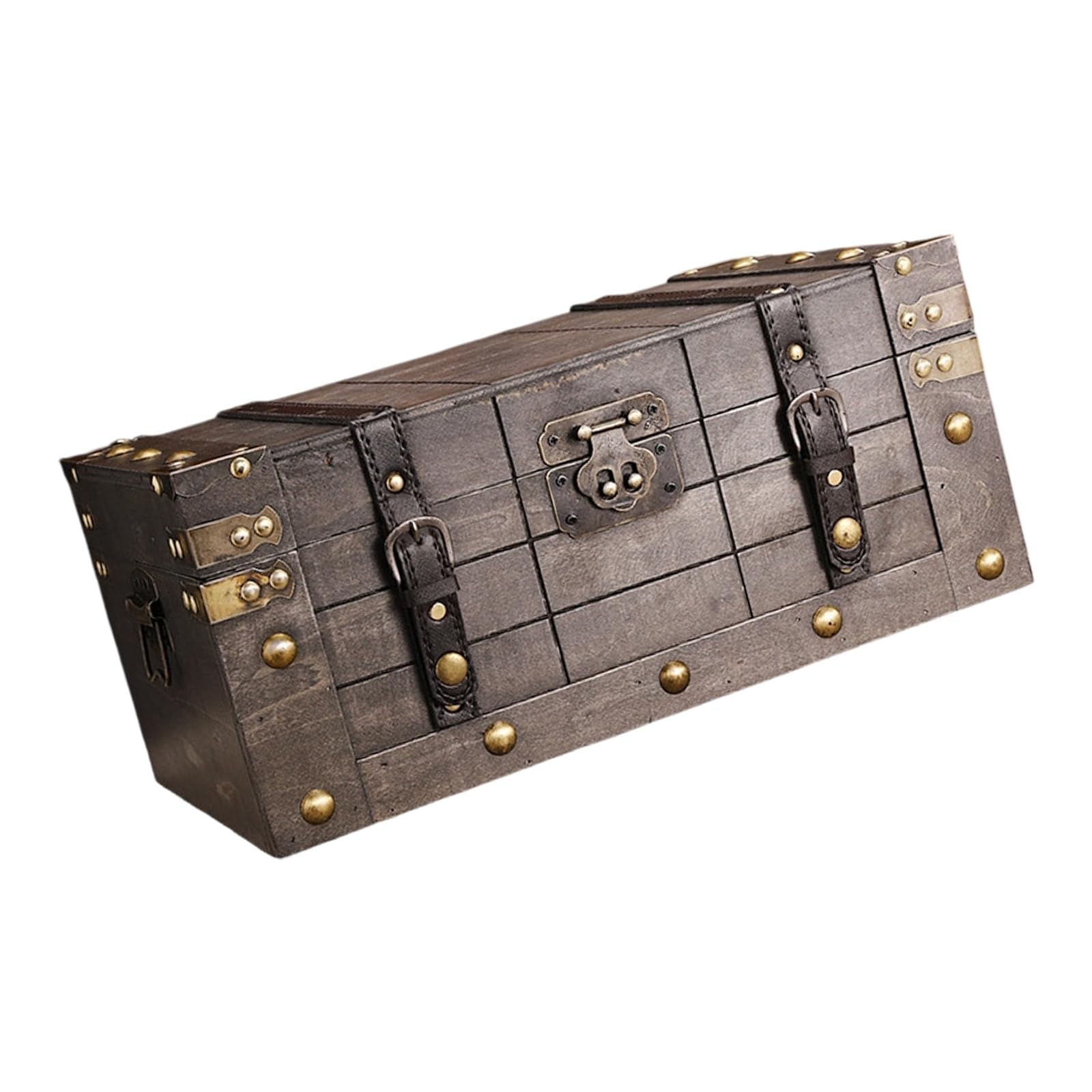 Shntig Rustics Wood Storage Box Featuring Clasp for Secure Storage of Valuables and As Home Decoration Items Retro Box