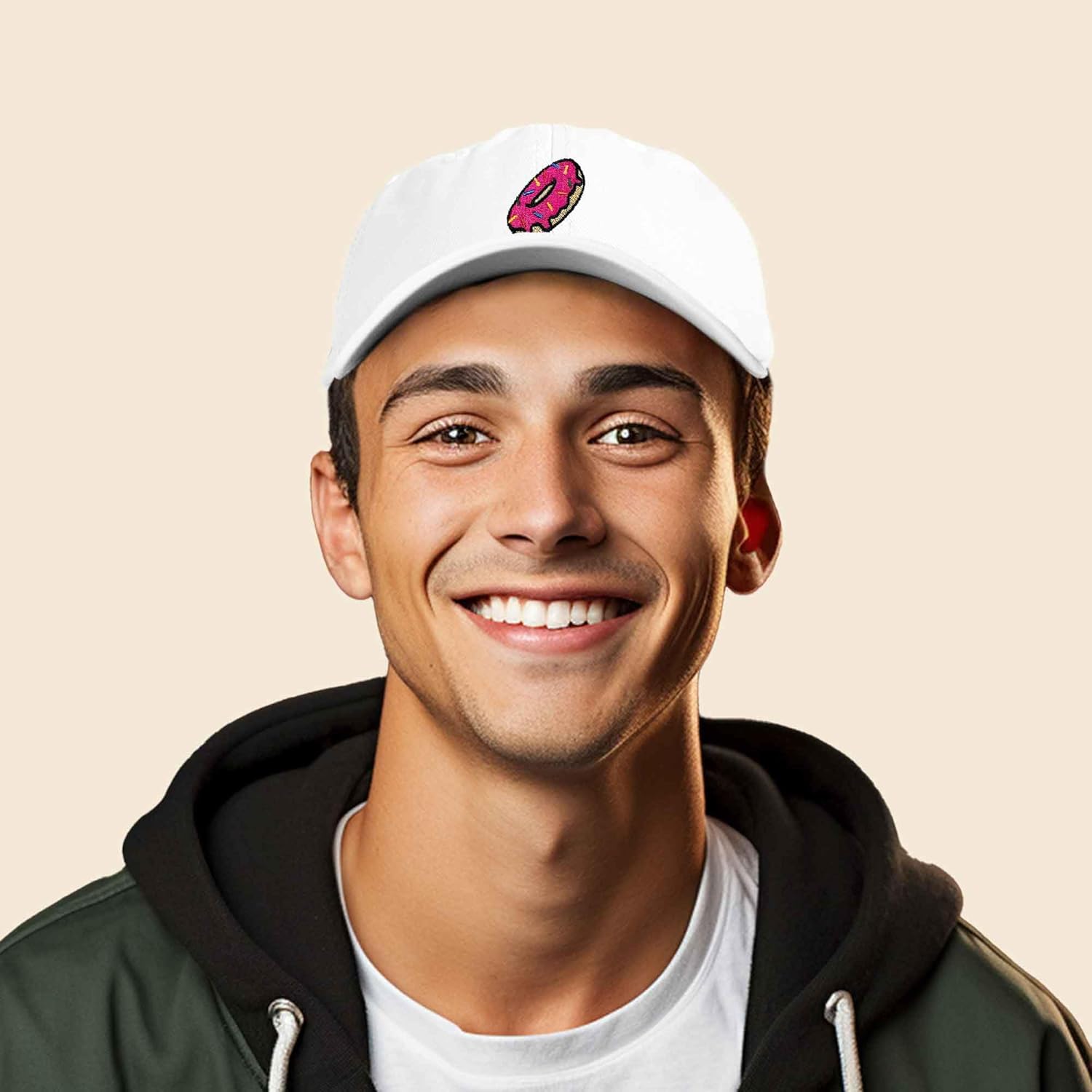 DALIX Donut Embroidered Mens Cotton Dad Hat Baseball Cap