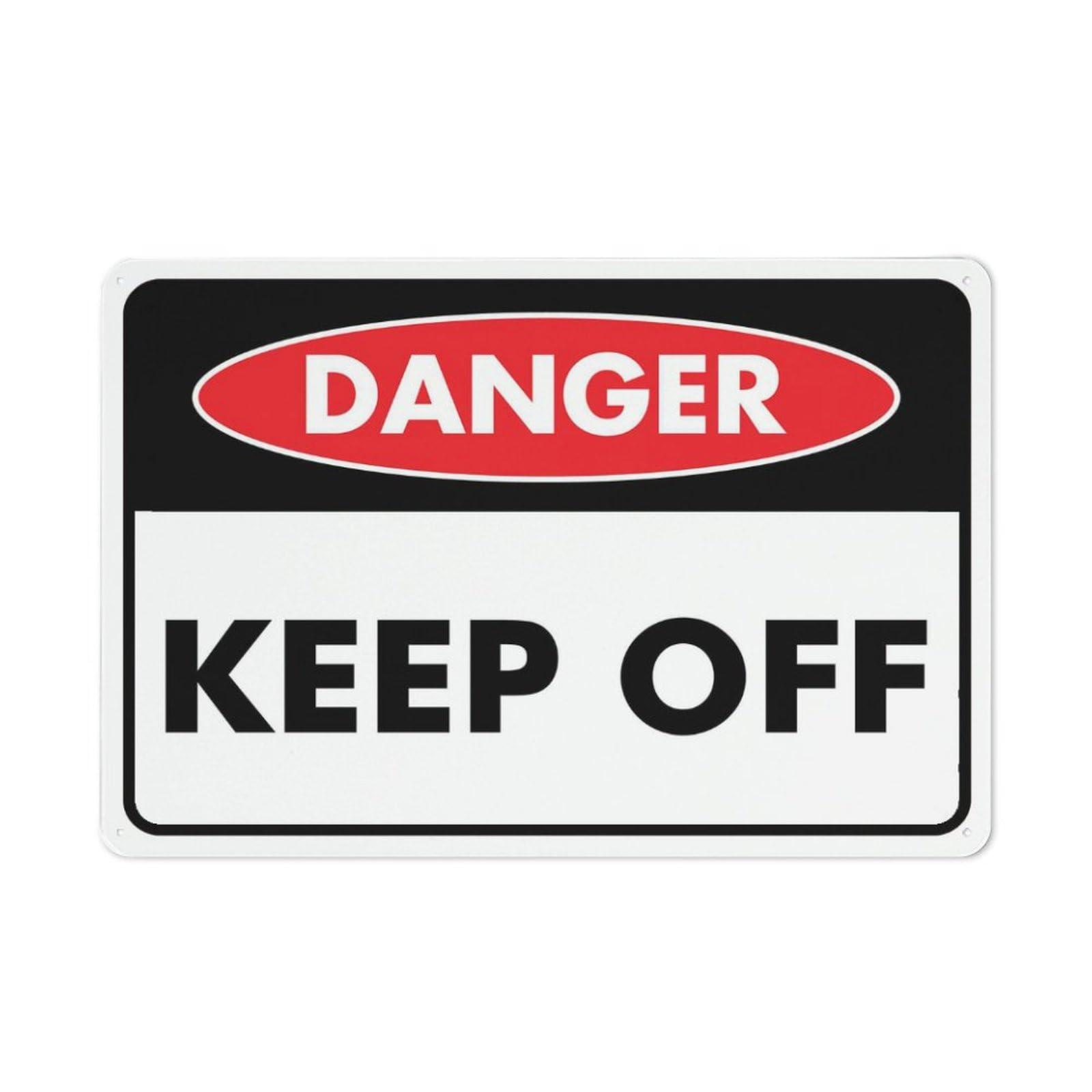 Danger Keep Off Sign 8x12 Inch Tin Sign Aluminum Sign For Business, Workplace, Office, Home, Garden And Yard Wall Decor Outdoor Use