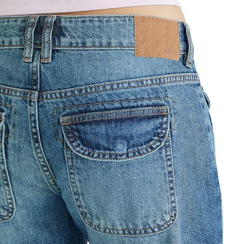 AEROPOSTALE Women's Low-Rise Baggy Wide-Leg Jean3