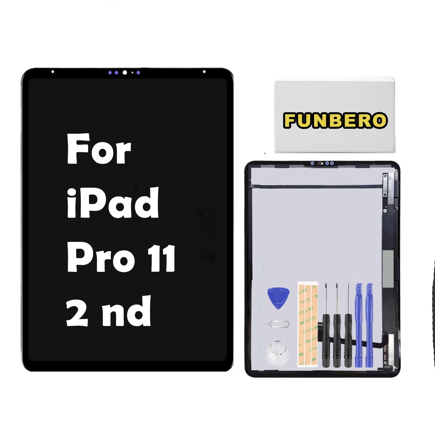 iPad 液晶パネル 修理用パーツ まとめ売り Amazon.co.jp: Funbero For iPad Pro 11 2nd 2020 A2068,A2228, A2230