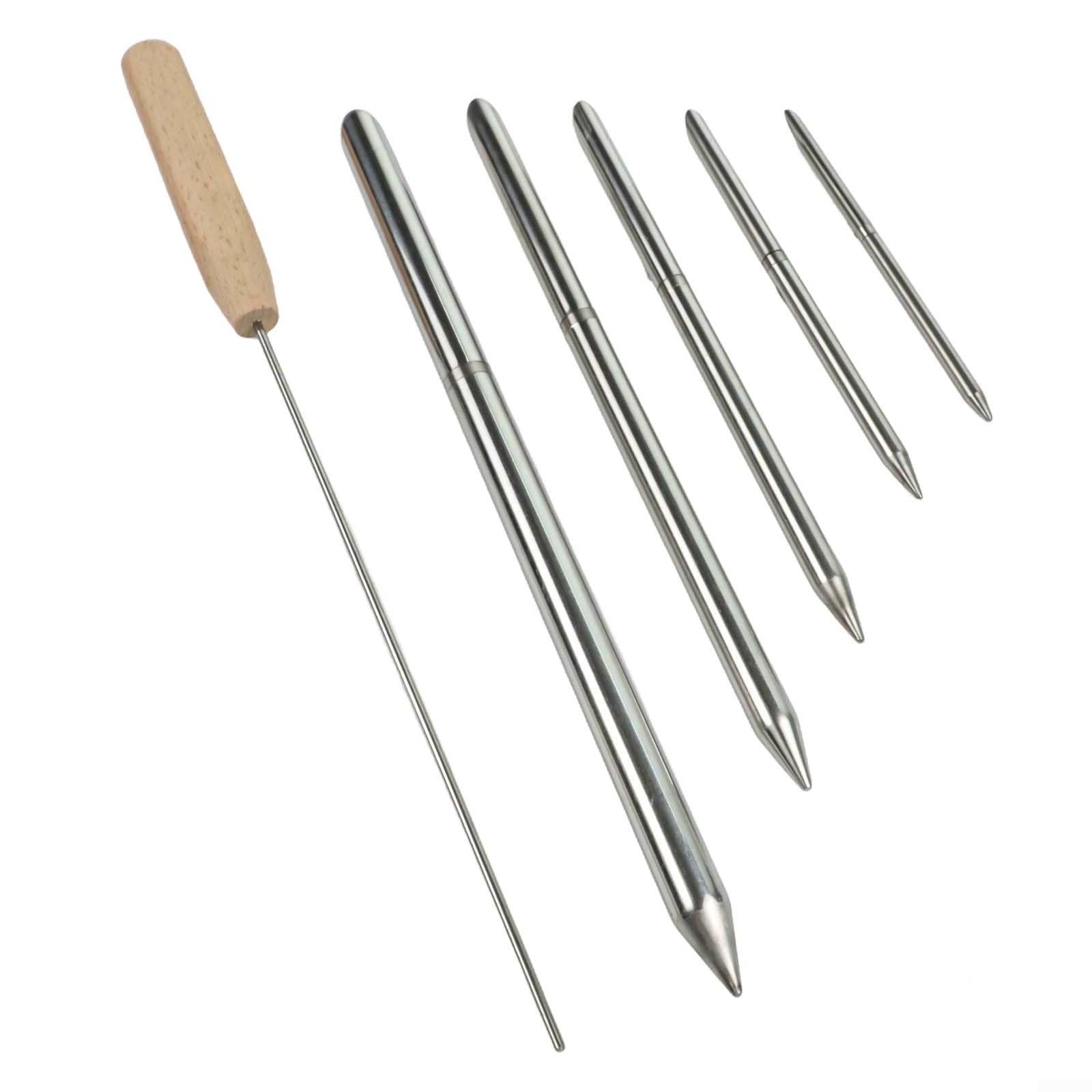 Kit di attrezzi per giunzione di corde Dyneema e corde cave, treccia di 5 dimensioni per Fid Set con asta di spinta in acciaio inossidabile, riparazione e vela