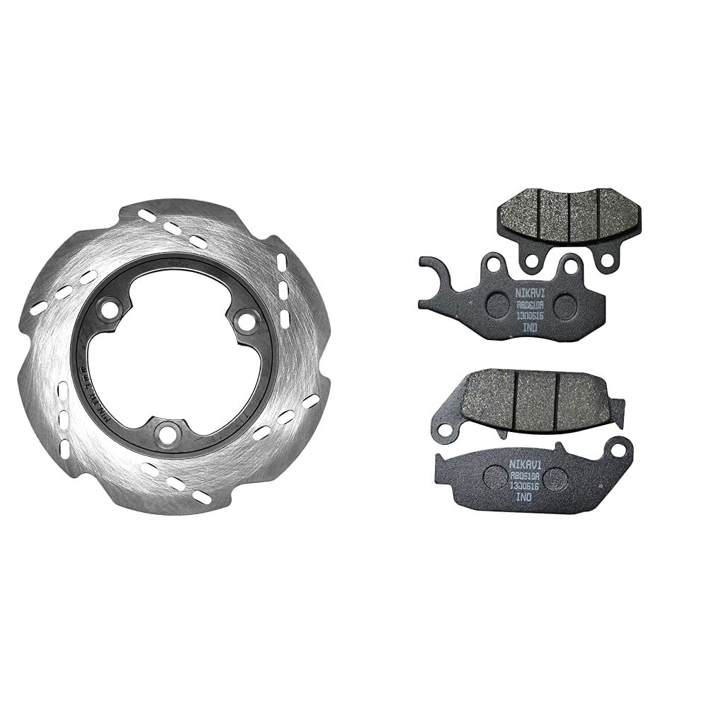 nikavi dbp11 rear brake disc plates compatible for tvs apache rtr 160/180,nikavi dp3 - dp4 front&rear brake disc pad combo for tvs apache (all models)
