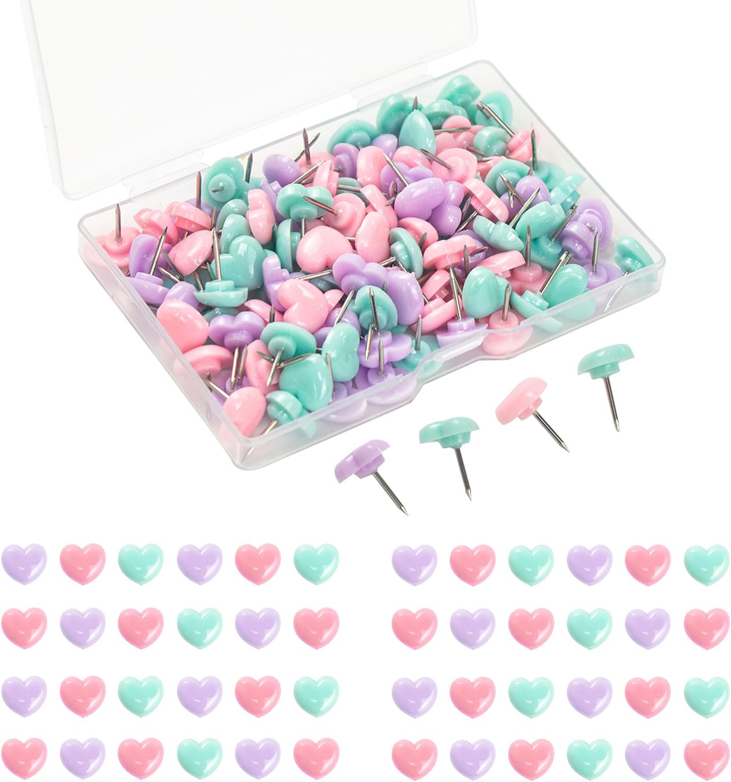 200pcs Push Pins for Cork Board,Tacks and Push Pins with Number,Map Pins Photo Thumb Tacks for Office School Wall Bulletin Board(Macaron)