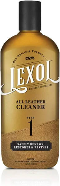 Lexol All Leather Cleaner for Car Interior, Couches and Furniture, Shoes and Boots, Purses and Handbags, Baseball Gloves and Horse Saddles, and More, 16.9 oz