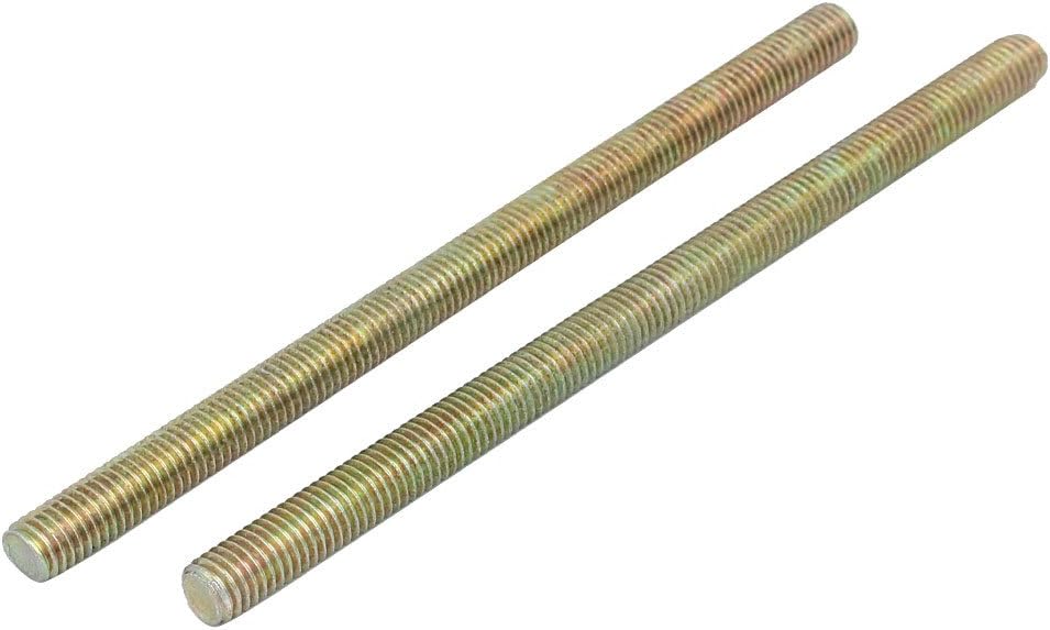 M8 Thread Home Hardware Dia 140mm Length Carbon Steel Zinc Plated Fully Threaded Rod 9pcs Model:12as379qo131