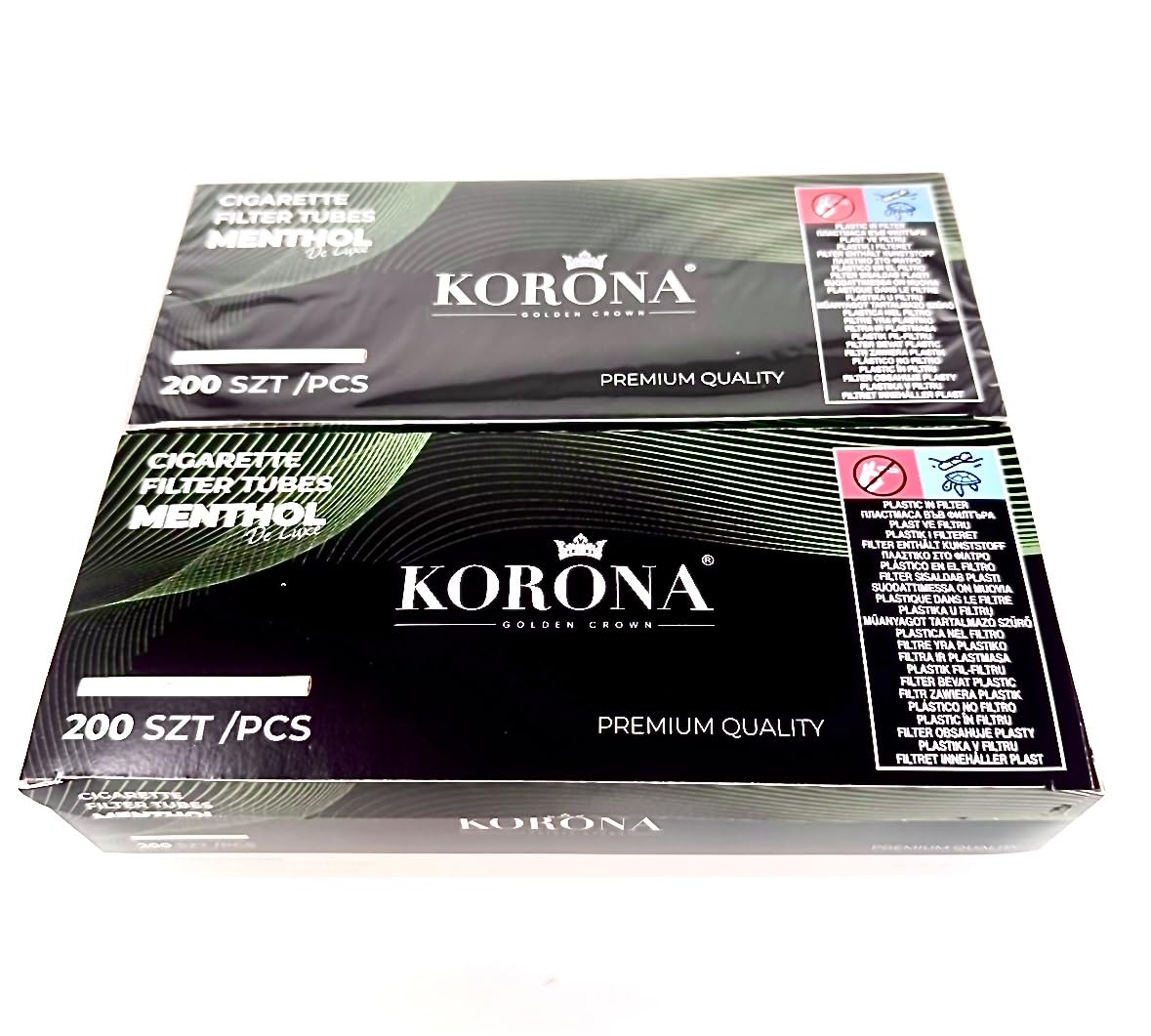 crowns cigarettes menthol KING DARK GREEN Korona Slim Menthol Tubes -
