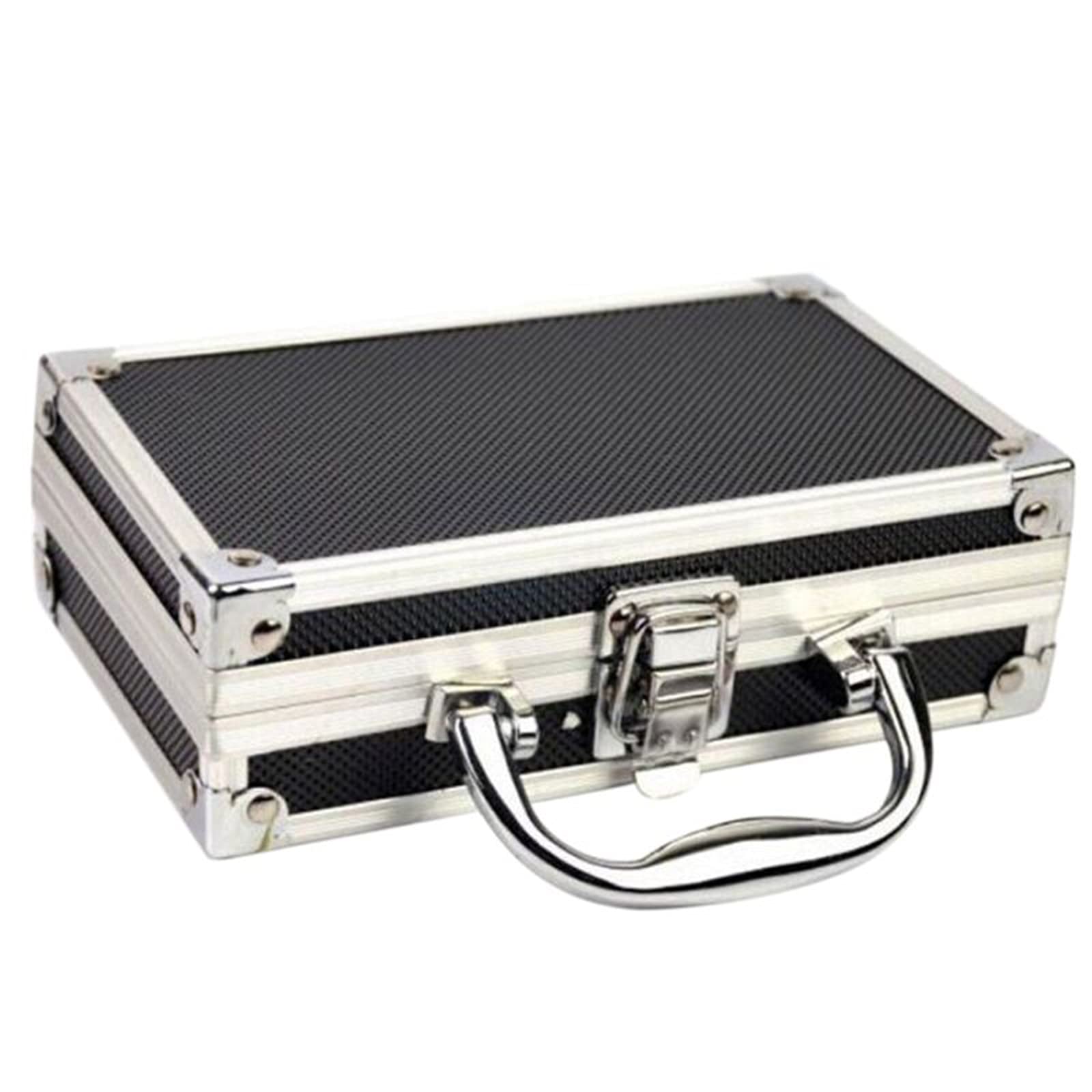 Cassetta Portautensili/Cassetta Attrezzi Cassetta portautensili in lega di alluminio Cassa da trasporto portatile con manico in metallo toolbox toolbox con spugna for uso domestico all'organizzatore h