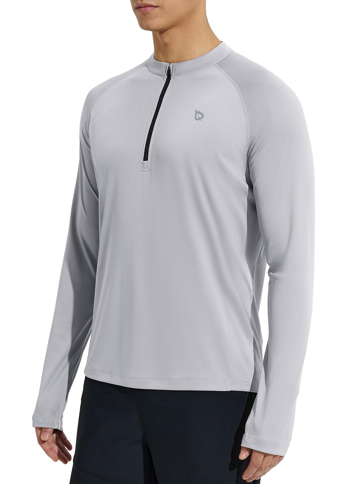 BALEAF Camisas UPF 50+ protección solar UV manga larga sudadera con capucha cremallera 1/4