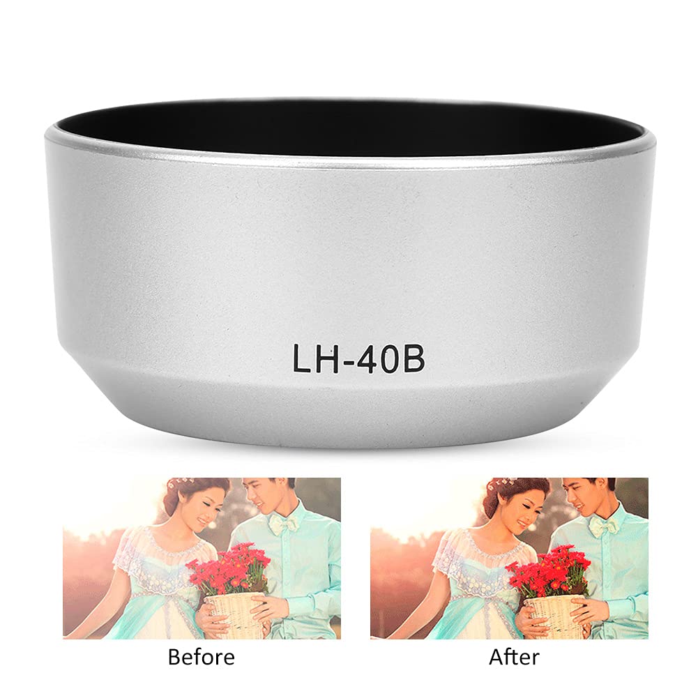 Vhbw - Paraluce In Metallo, Nero Per Fotocamera, Obiettivo Olympus M. Zuiko Digital 17 Mm F2.8 Come Lh-37ep Ii