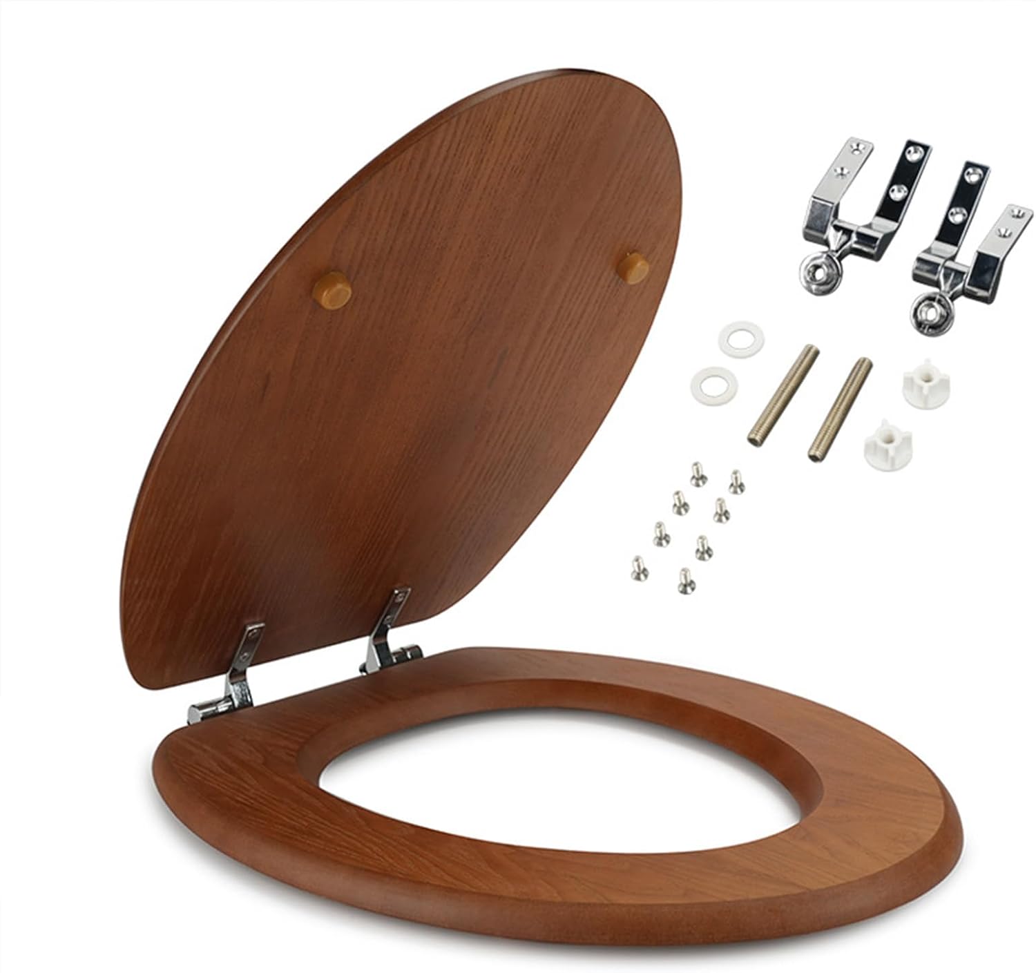 INCREWAY Toilet Seat Hinges, Universal Toilet Seat Sturdy Hinge Replacement Parts Hinge Mountings with Bolts and Nuts Sturdy Toilet Seat Fittings