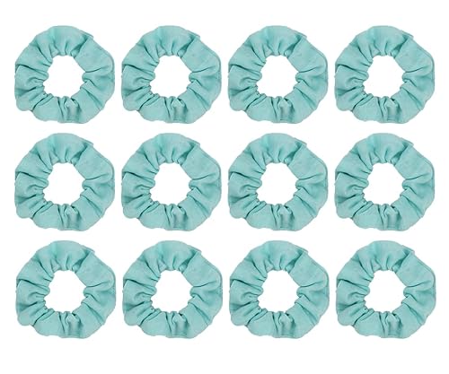 Miniatura 8 de Coleteros de algodón para el cabello, de un solo jersey, color sólido, ligas elásticas para el cabello para mujer, accesorios (color blanco roto)