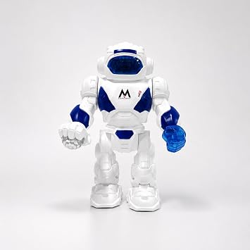 Oyuncak I kl  Sesli Hareketli Robot Oyuncak 23 CM LED Efektli Pilli Dans Eden Ak ll  Robot Beyaz